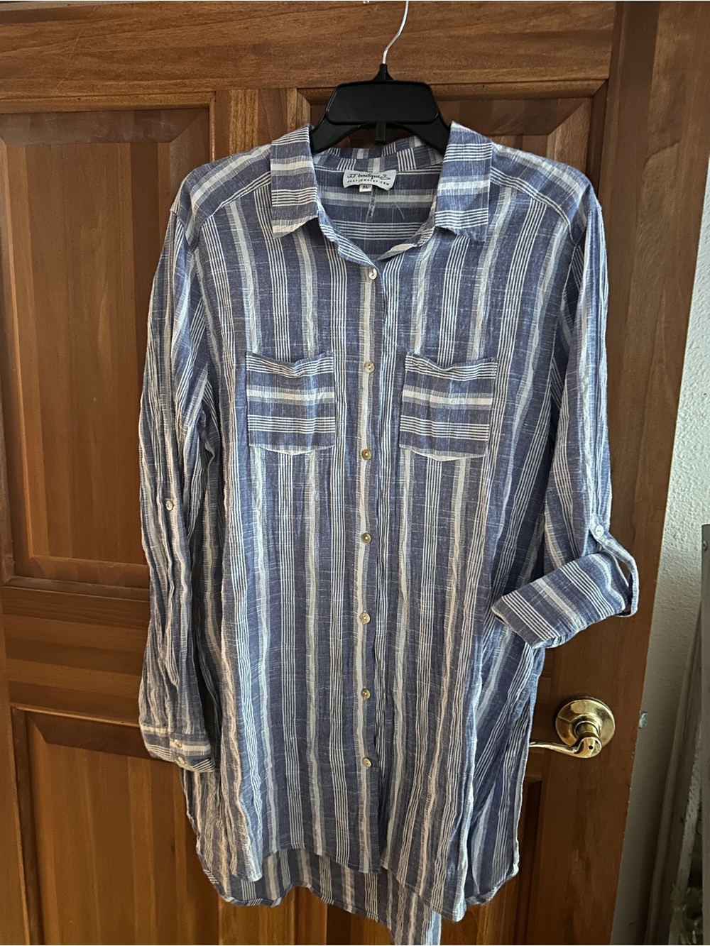 JJ Boutique Blue and White Striped Tunic